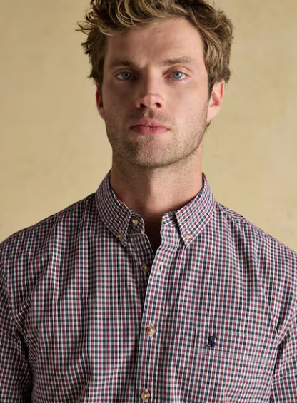 Poplin Burgundy Gingham Shirt