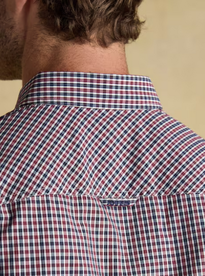 Poplin Burgundy Gingham Shirt