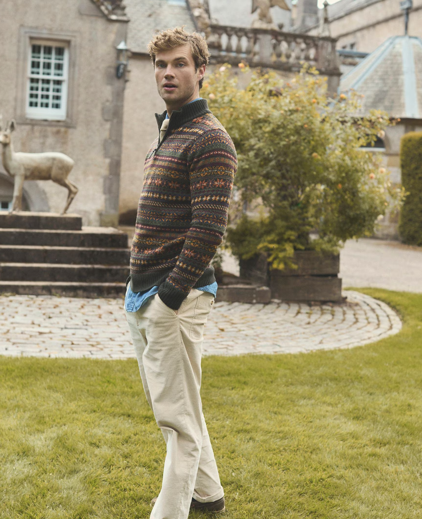 Milligan 1/4 Zip Fair Isle Jumper
