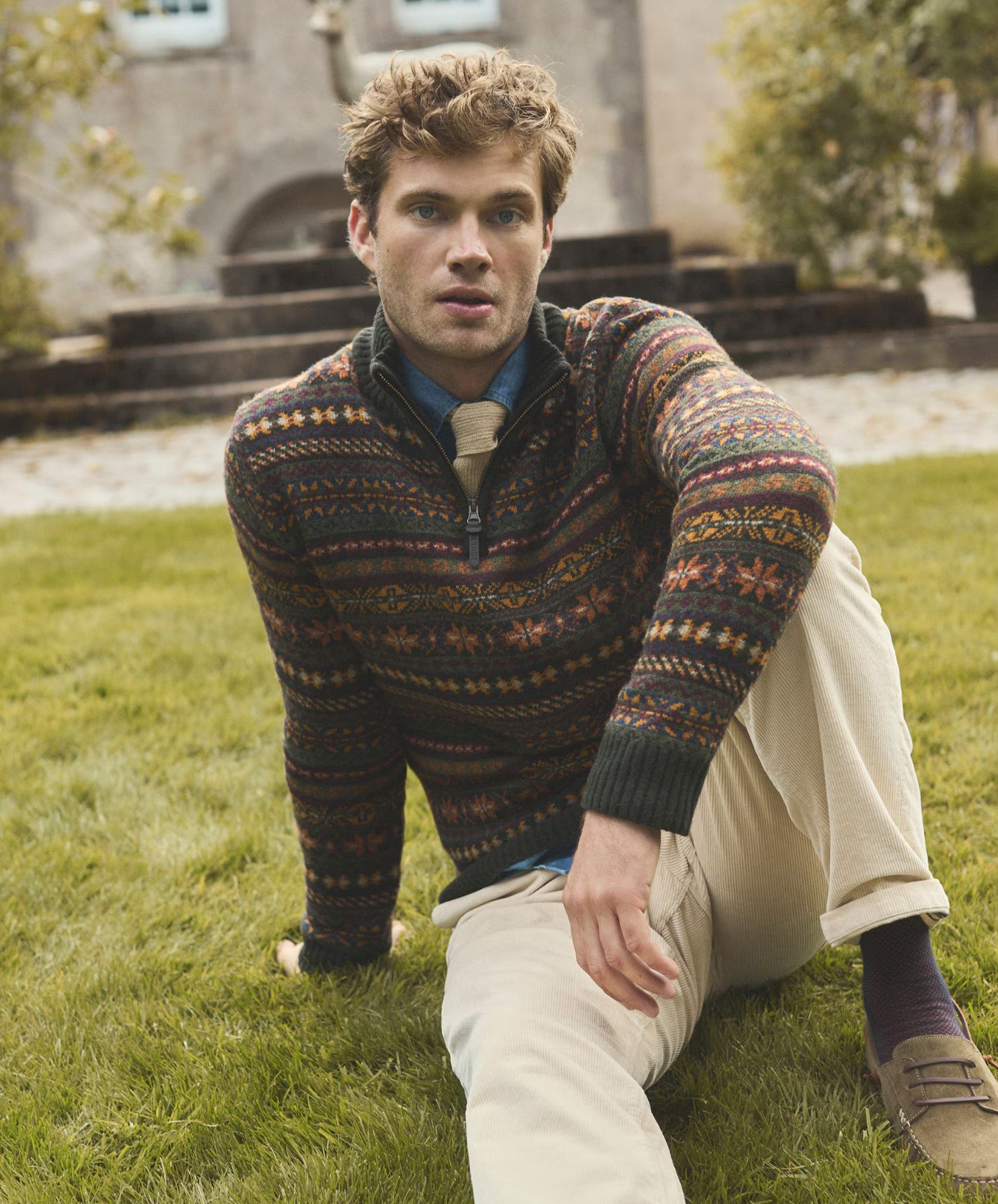 Milligan 1/4 Zip Fair Isle Jumper
