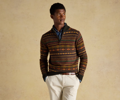 Milligan 1/4 Zip Fair Isle Jumper
