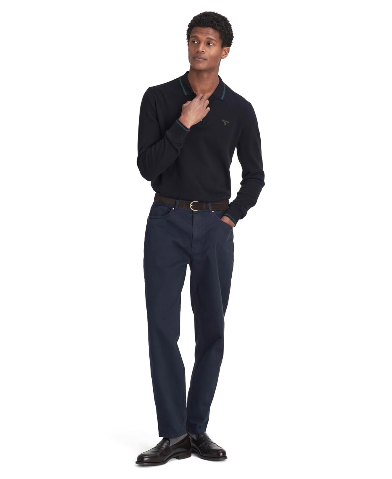 Washed Stretch Twill Regular Fit Trouser