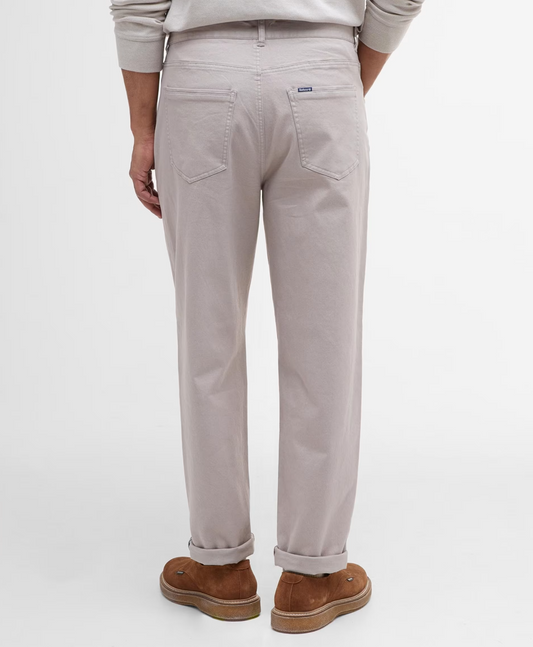 Barbour Washed Stretch Twill Regular Fit Trouser Concrete