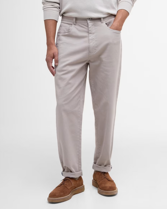 Barbour Washed Stretch Twill Regular Fit Trouser Concrete