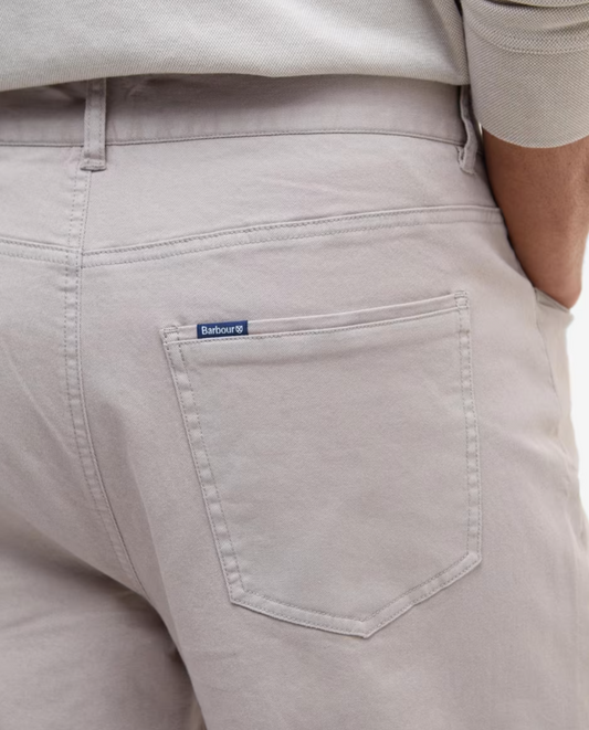 Barbour Washed Stretch Twill Regular Fit Trouser Concrete