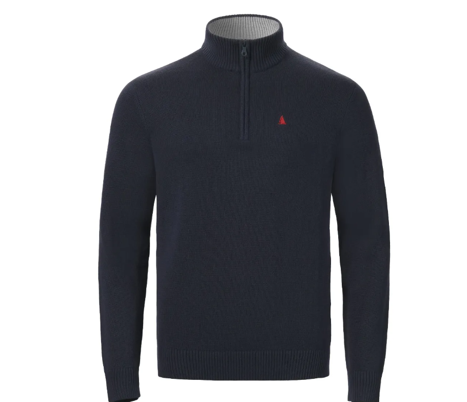 1/4 Zip Neck Knitted Sweater