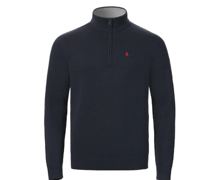 1/4 Zip Neck Knitted Sweater