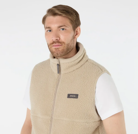 Musto Cove Deep Pile Fleece Vest Pure Cashmere