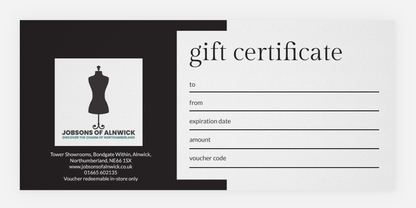 Jobsons of Alnwick Gift Card