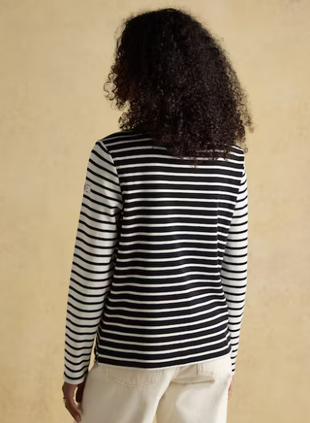 Harbour Black / Cream Stripe Breton Top