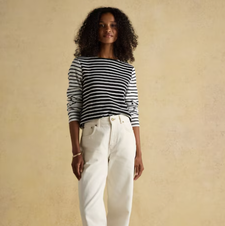 Harbour Black / Cream Stripe Breton Top