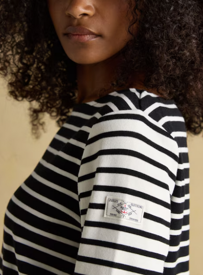 Harbour Black / Cream Stripe Breton Top