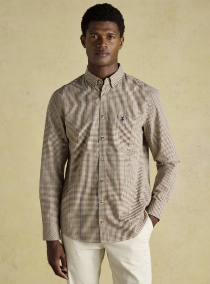 Poplin Brown Gingham Shirt