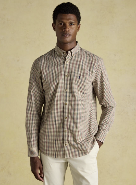 Poplin Brown Gingham Shirt