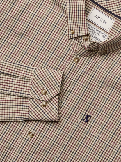Poplin Brown Gingham Shirt