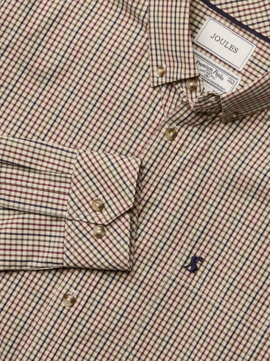 Poplin Brown Gingham Shirt