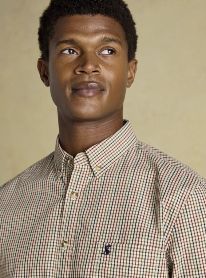 Poplin Brown Gingham Shirt