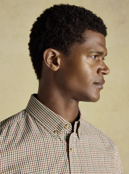 Poplin Brown Gingham Shirt