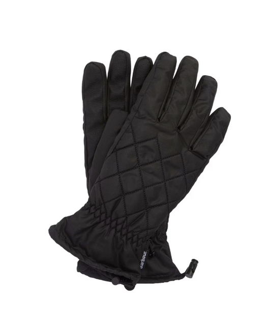 Barbour Joni Waterproof Quilted Gloves Black
