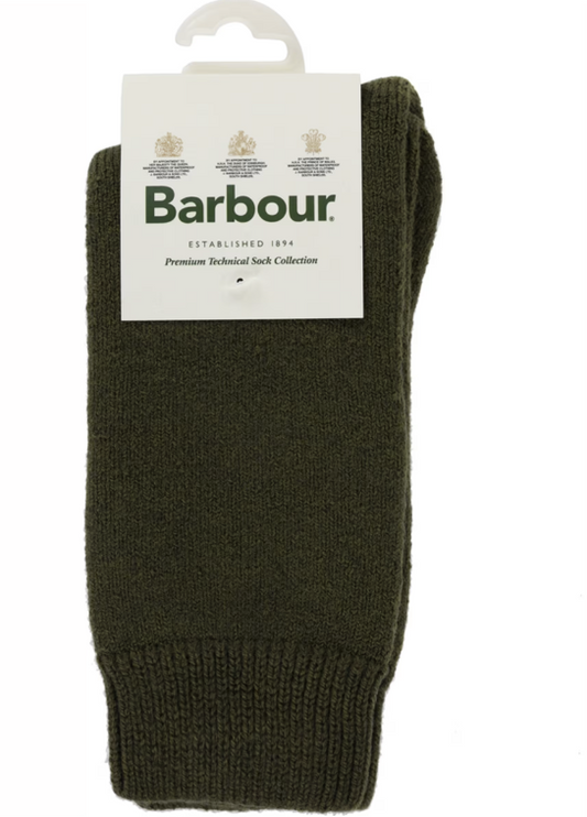 Barbour Wellington Calf Socks Olive