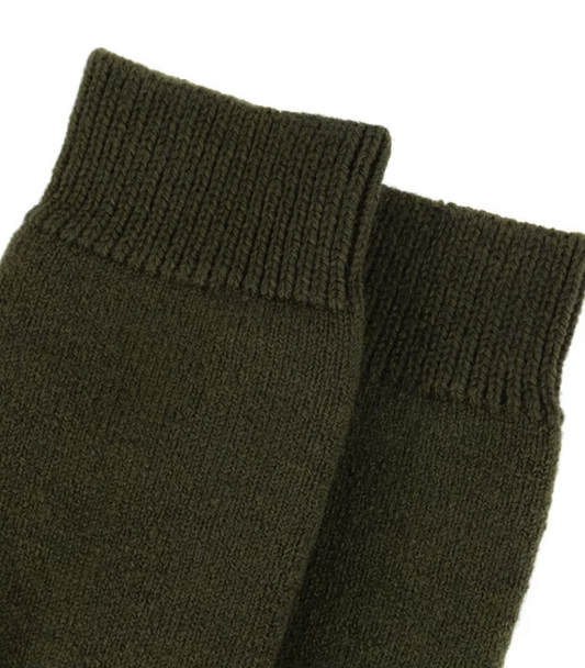 Barbour Wellington Calf Socks Olive