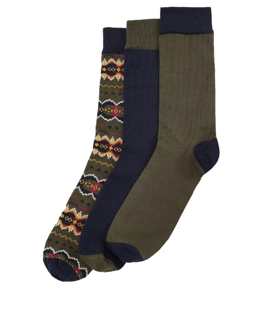 Barbour Case Fair Isle Sock Gift Box Classic Tartan