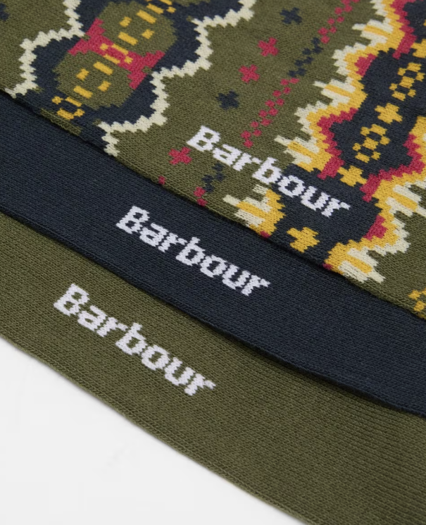 Barbour Case Fair Isle Sock Gift Box Classic Tartan