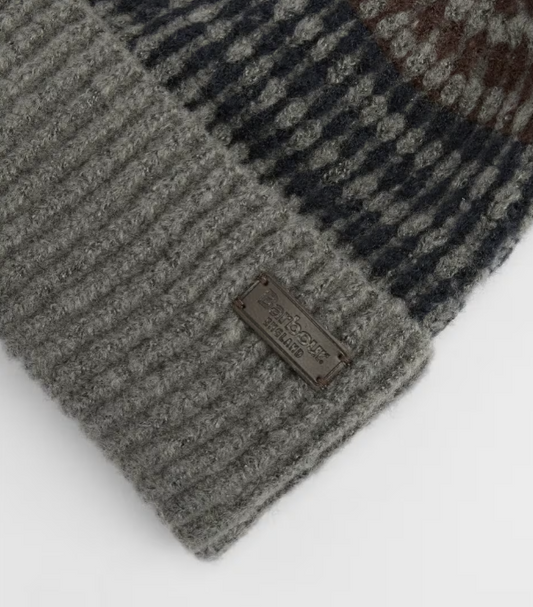 Barbour Branton Beanie & Scarf Gift Set Midnight Oak