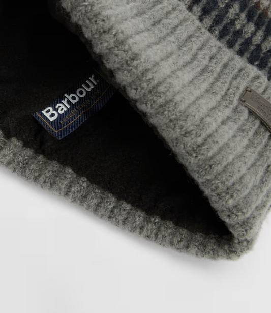 Barbour Branton Beanie & Scarf Gift Set Midnight Oak