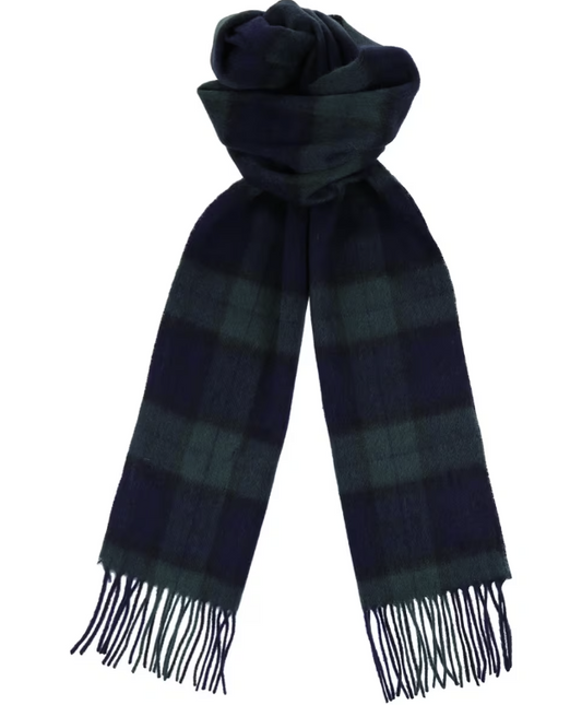 Barbour Tartan Scarf & Glove Gift Set Black Watch Tartan