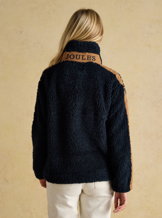 Tilly Navy Quarter Zip Borg Fleece