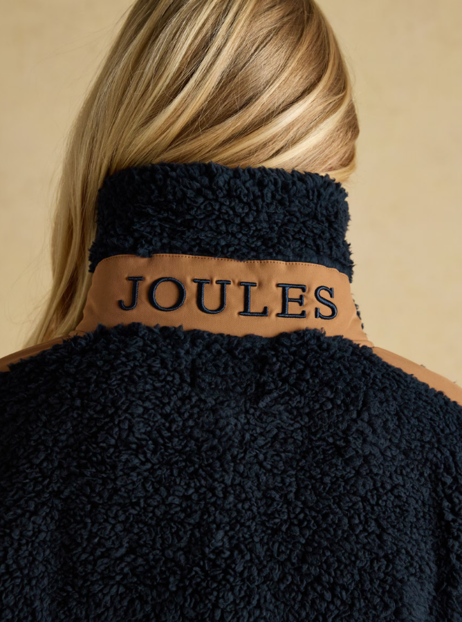 Tilly Navy Quarter Zip Borg Fleece