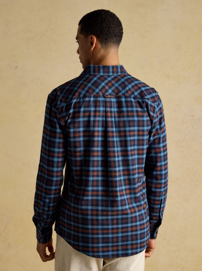 Brown & Navy Check Shirt