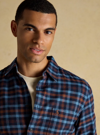 Brown & Navy Check Shirt