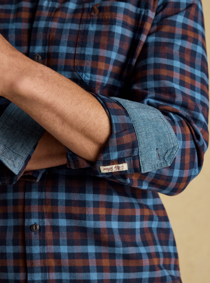 Brown & Navy Check Shirt