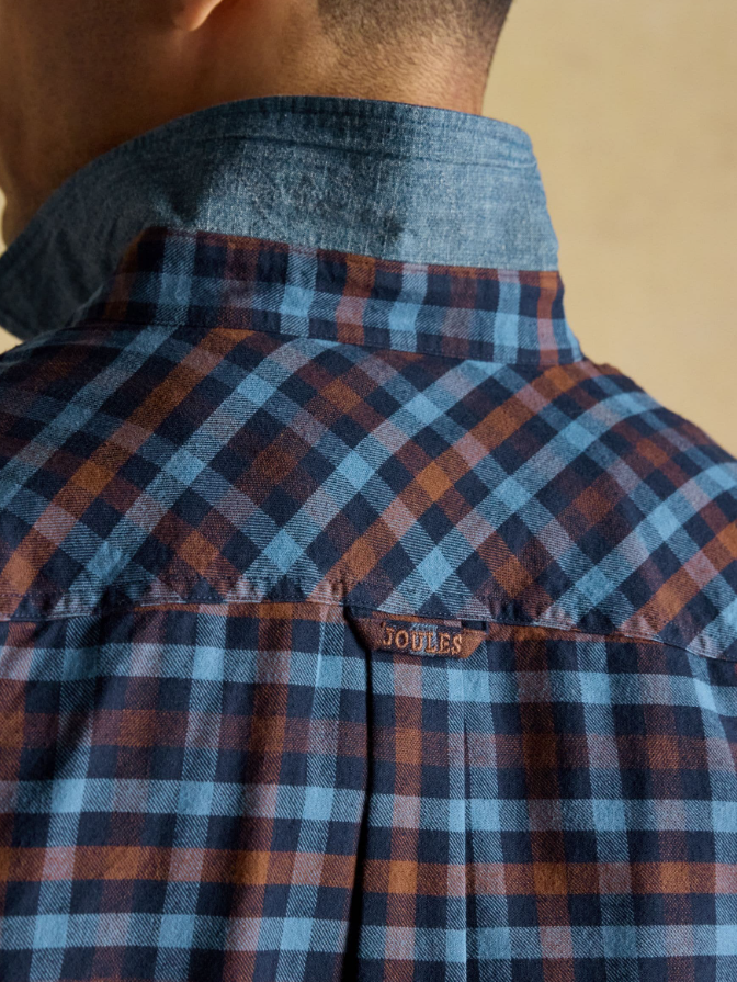 Brown & Navy Check Shirt