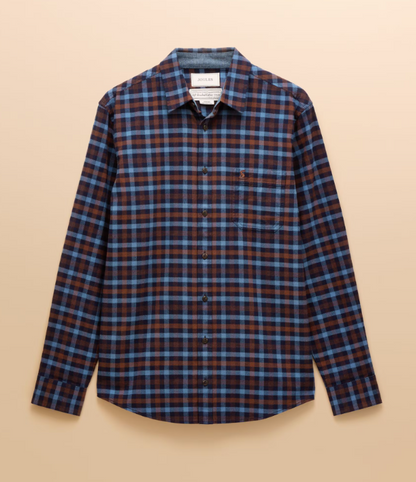 Brown & Navy Check Shirt