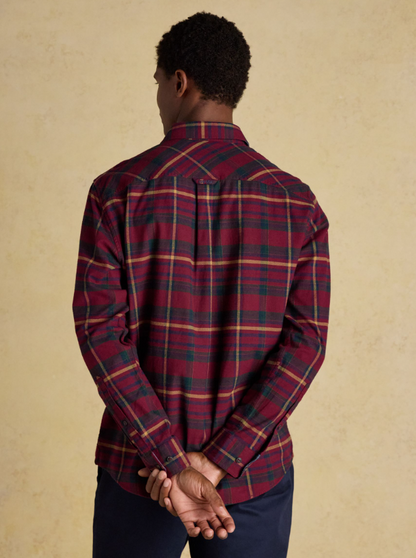 Burgundy Red Check Shirt