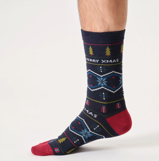 Thought Socks Merry Christmas Hanging Jumper Socks