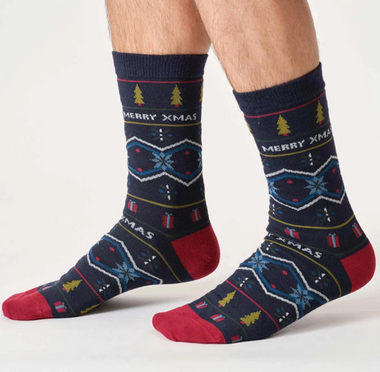 Thought Socks Merry Christmas Hanging Jumper Socks