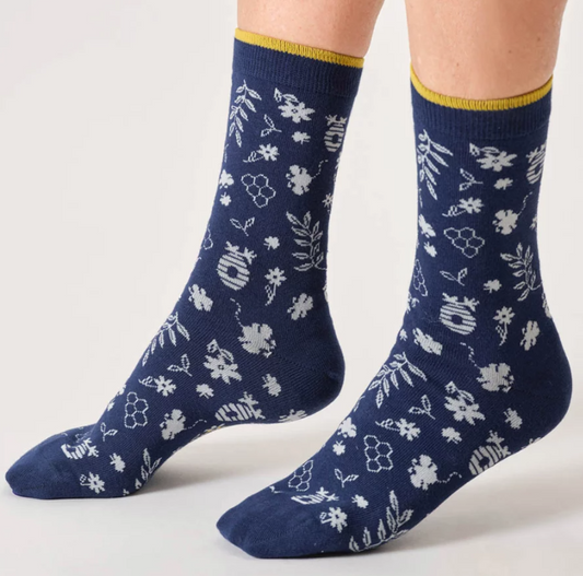 Thought Socks Women's Bee Pack of 2 Pairs of Socks In A Bag
