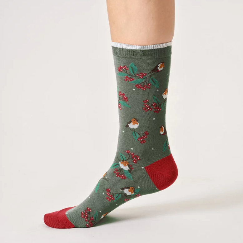 Women's Christmas Tree Socks Hanging Gift Box