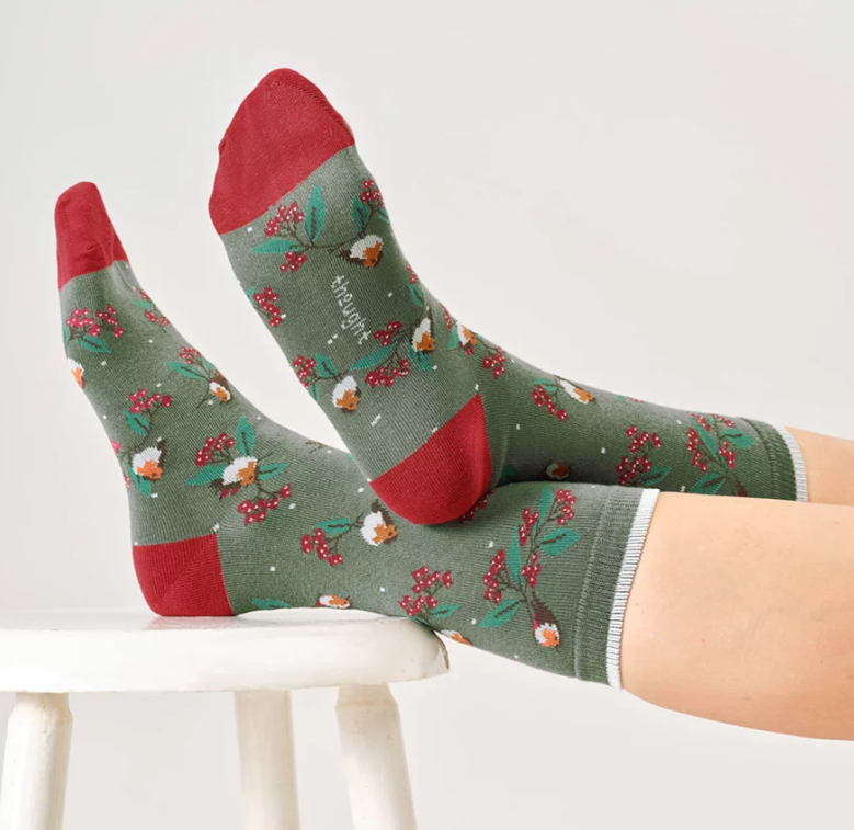 Women's Christmas Tree Socks Hanging Gift Box