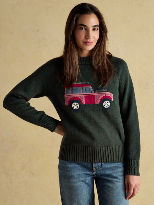 Rutland Green Intarsia 4x4 Jumper