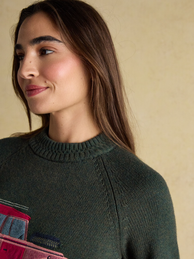 Rutland Green Intarsia 4x4 Jumper