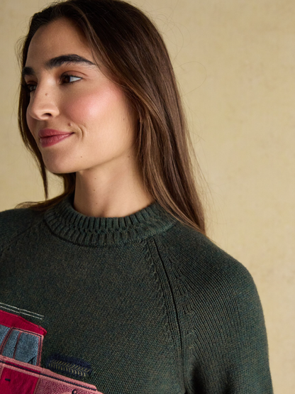 Rutland Green Intarsia 4x4 Jumper