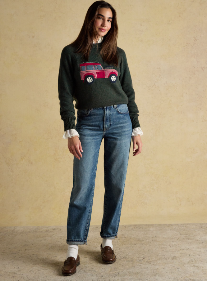 Rutland Green Intarsia 4x4 Jumper