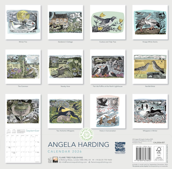 Angela Harding 2026 Wall Calendar