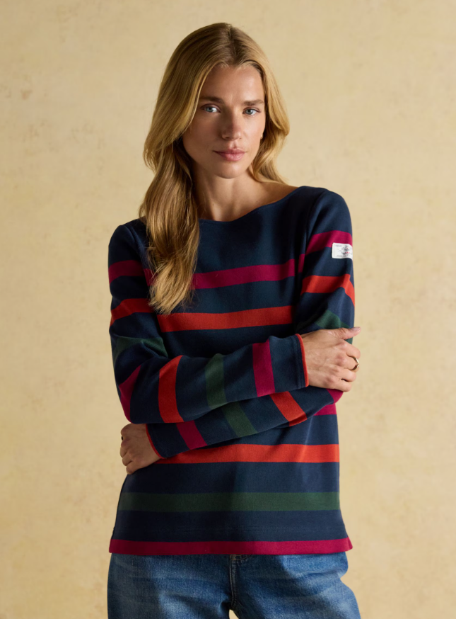 Harbour Navy Stripe Breton Top