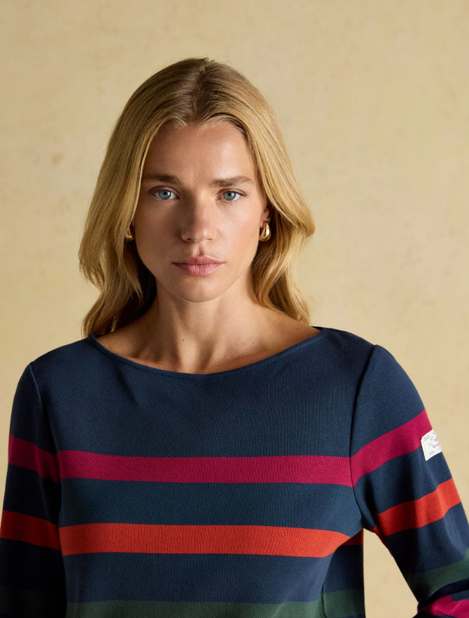 Harbour Navy Stripe Breton Top